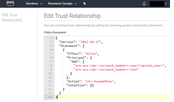 AWS Trust Relationship Configration