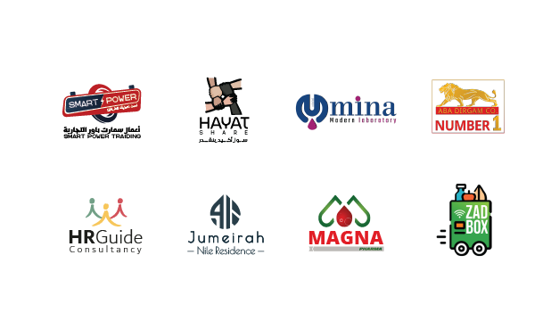 a bunch of logos on a white background