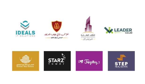 a bunch of logos on a white background
