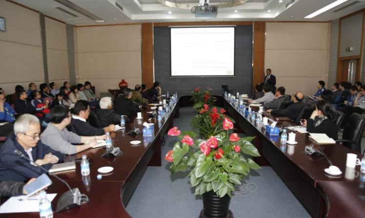 This is a training session on semiconductors by Patrick Cyril Fernandezin China