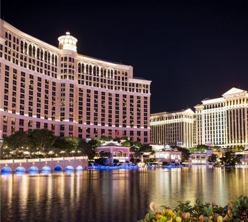 Las Vegas hotel by night