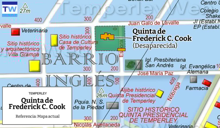 Quinta de Federico Cook, Barrio Inglés, Temperley