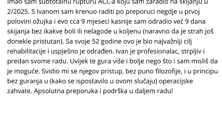 Rehabilitacija prrednjeg križnog ligamenta