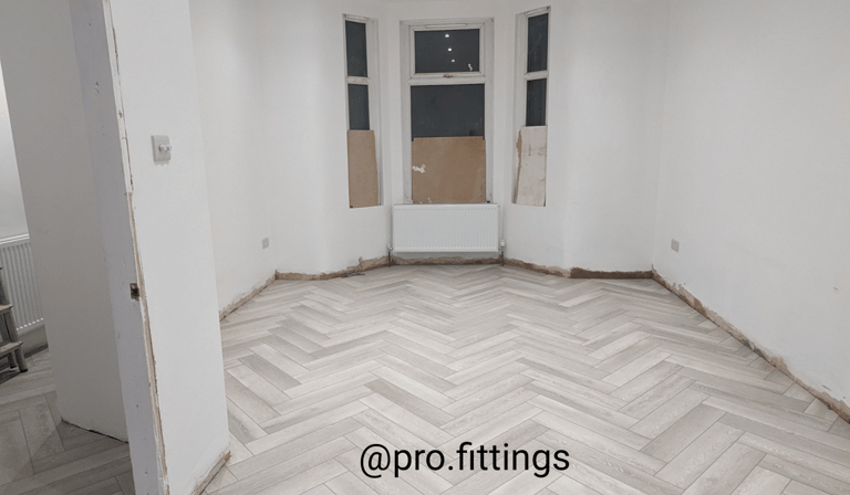 Herringbone flooring in East Ham