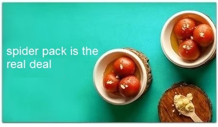 Bowls of sweet Indian gulab jamun in syrup on a teal background with dessert text.