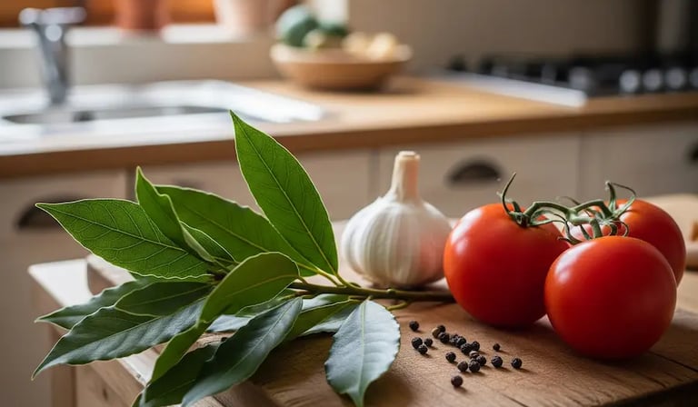 Laurel en la cocina, indispensable