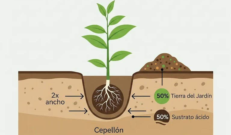 La realización del hoyo de plantación una tarea importantísima