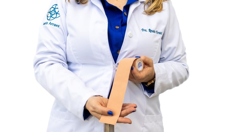 Bandagem terapeutica para estimulo muscular