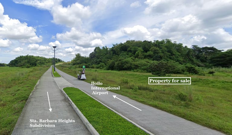 Titled lot along the road for sale near Iloilo Airport and Sta. Barbara Heights