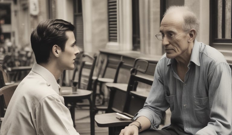 A warm, inviting home setting with soft clouds in the background, symbolizing comfort and care.