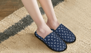  women wearing couple's nautical footwear