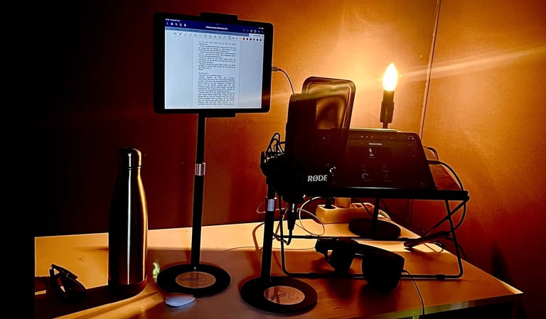 Homestudio Einblick von Sprecherin Marie Seith