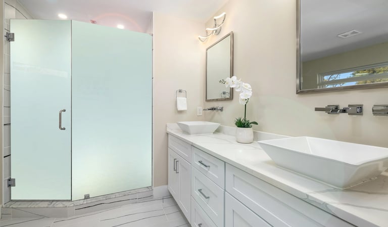 Tempered glass shower screen; custom-made shower screens; frameless shower screens; smart shower scr