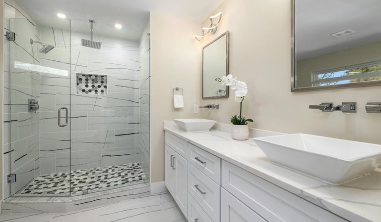 Tempered glass shower screen; custom-made shower screens; frameless shower screens; smart shower scr