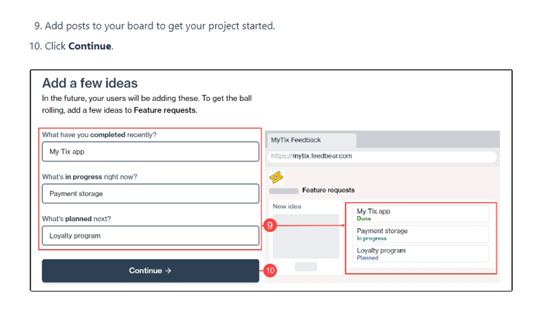 Image of user guide writing sample from Glen Cadorette: Add a Few Ideas page.