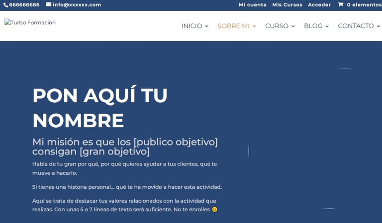 Portada campus virtual Wordpress