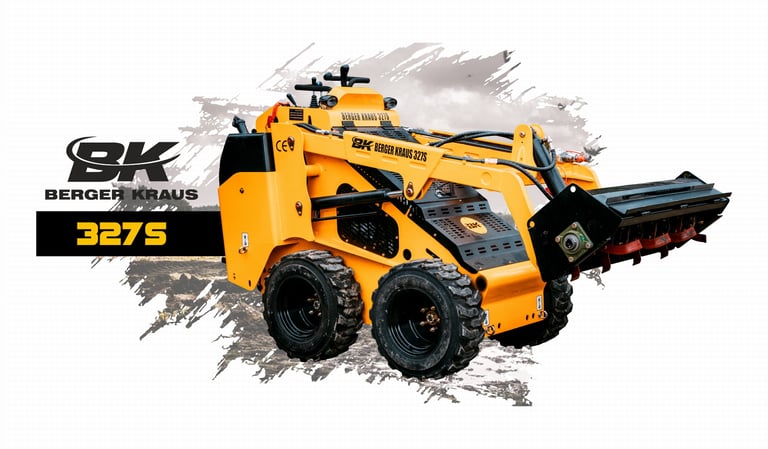Mini krautuvas Berger Kraus su dyzeliniu Kubota varikliu