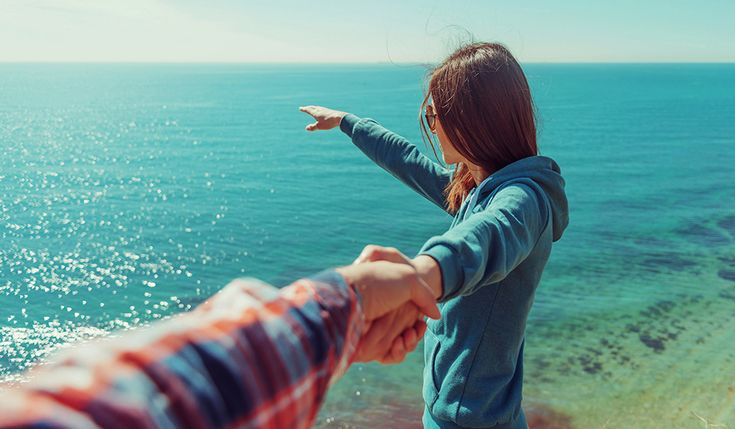 girl looking at sea