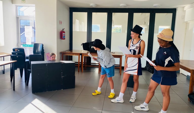 Children performing in drama