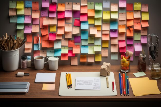 imagem de uma mesa de trabalho bem organizada.