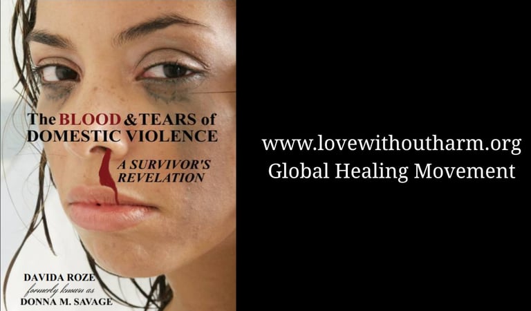 the blood & tears of domestic violence a survivors revelation www.lovewithoutharm.org global healing