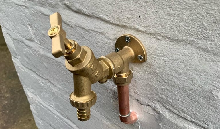 External water tap installation project completed in Pershore