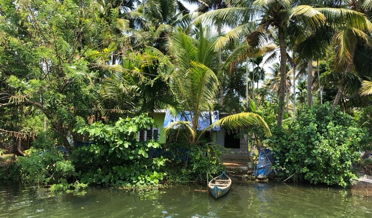 family in a traditional home in Kochi, Kerala, India
