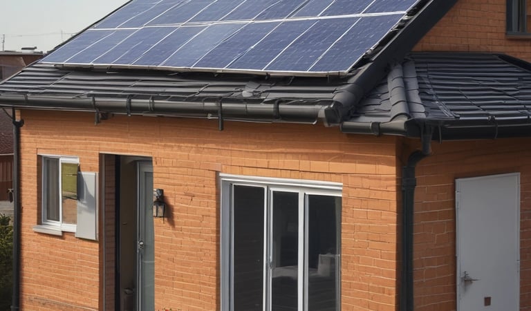 solar pv panels on the roof of a house