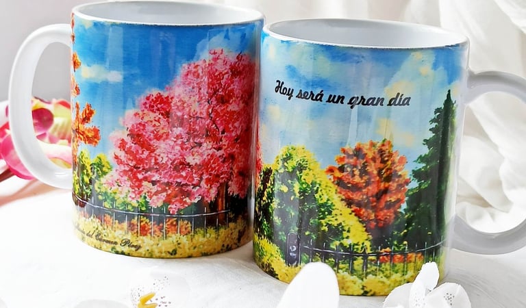 taza de desayuno decorada