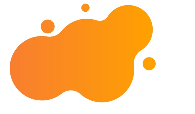 eine orangene Grafik, die aussieht, wie ein Farbklecks.