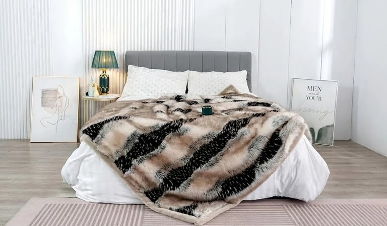 Fox fur blanket
