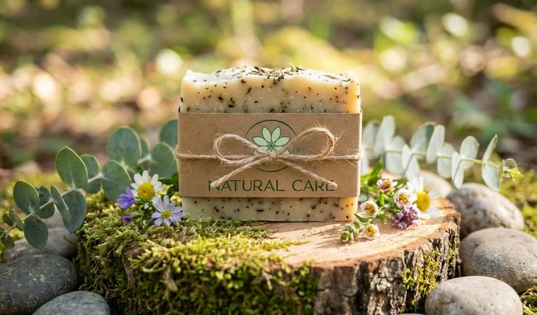 Natural Care savon avec logo