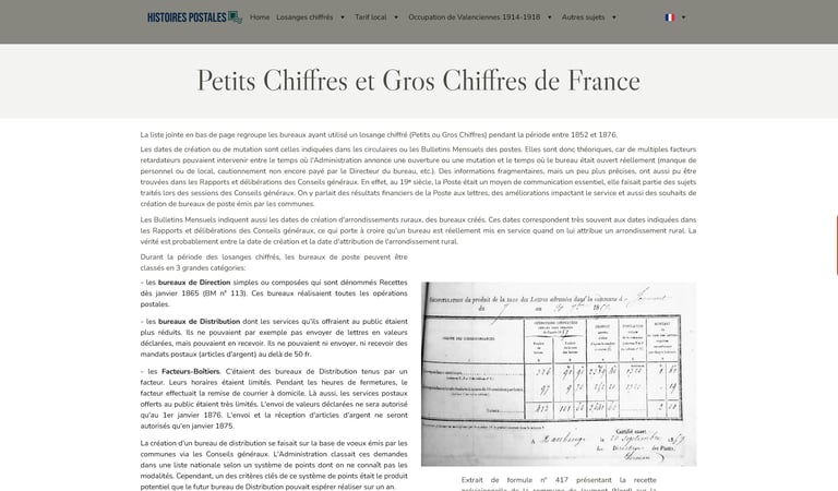 Liste des Petits et Gros Chiffres de France