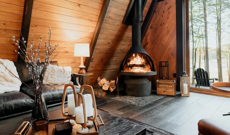 Poêle à bois design