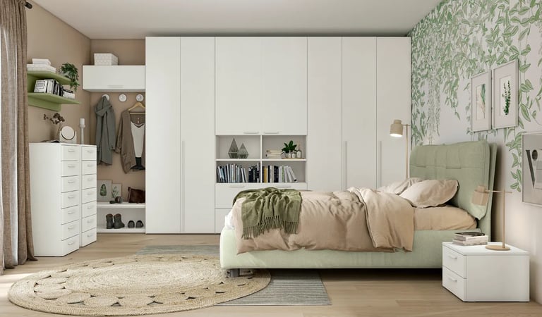 MazarakisArt: Ανοιγόμενη Ντουλάπα Δωματίου - Ολόλευκο