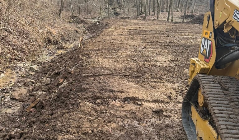 Professional excavation services on local job site