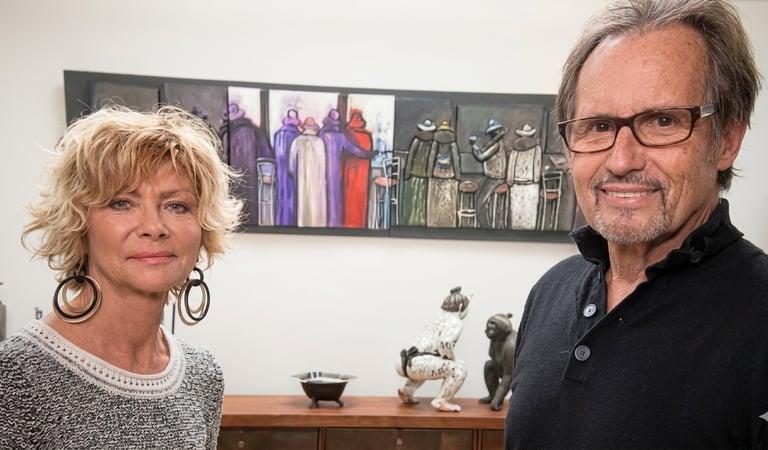Daniel et Patricia Pierrard, artistes créateurs dans leur showroom d'art contemporain
