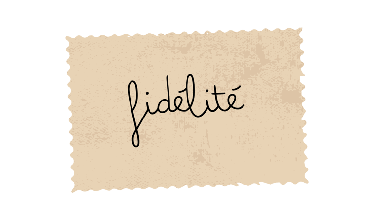 Timbre avec intitulé "Fidélité"