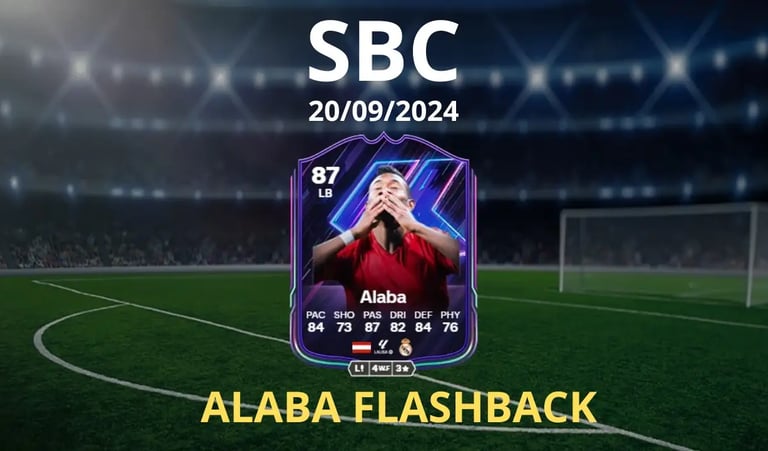 campo da calcio con carta di alaba flashback