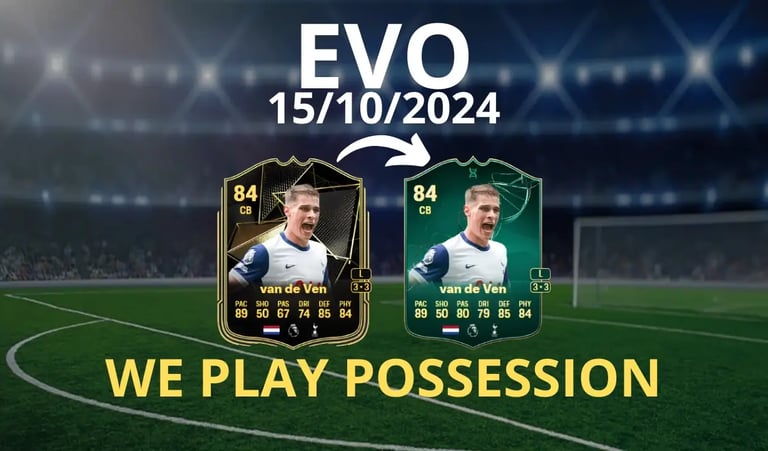 Campo da calcio con carta evoluzione facciamo possesso su fc 25