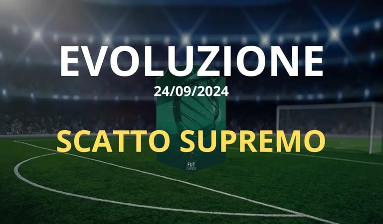 SFONDO CAMPO DA CALCIO CON SCRITTA EVOLUZIONE SCATTO SUPREMO