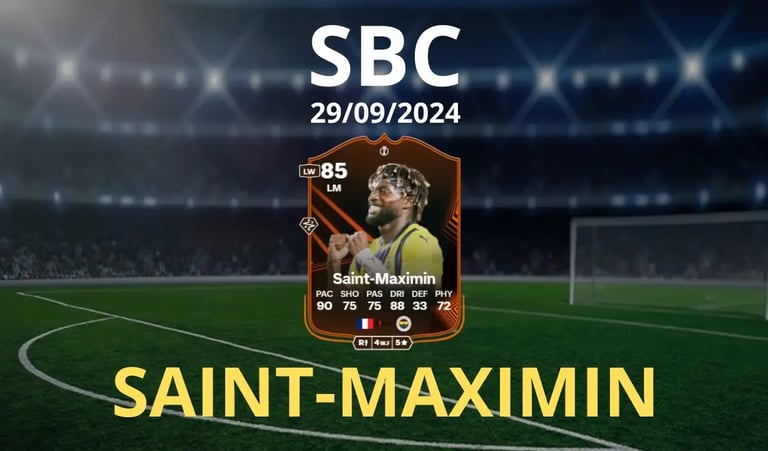 campo da calcio con carta di Saint-Maximin RTTK