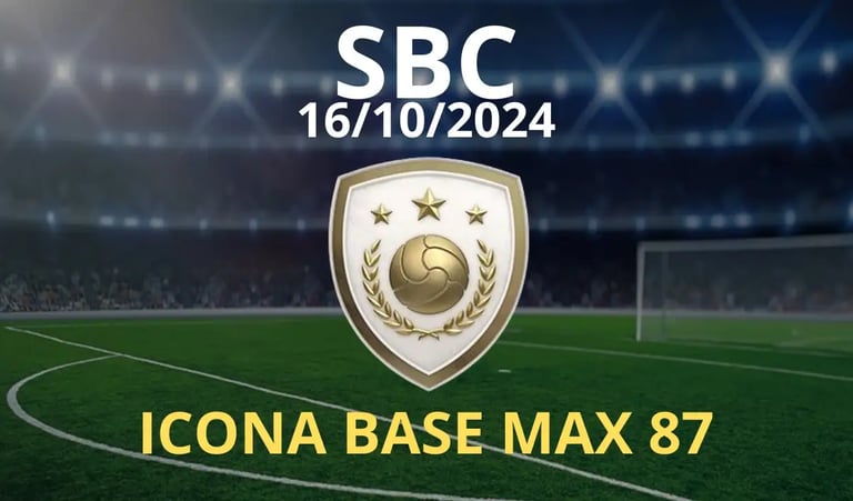 CAMPO DA CALCIO CON SIMBOLA SBC ICONA MAX 87 FC 25