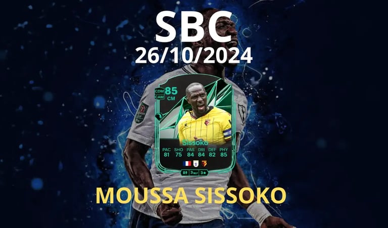 sissoko con la carta di sissoko su fc 25