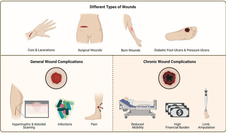 different types of wounds