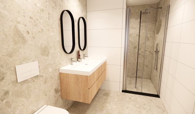 Badkamerontwerp transformatie Westland