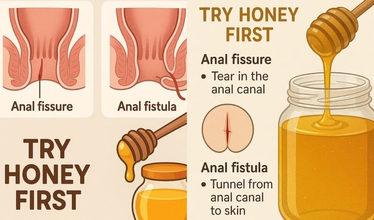 Anal Fissures and Fistulas try honey first
