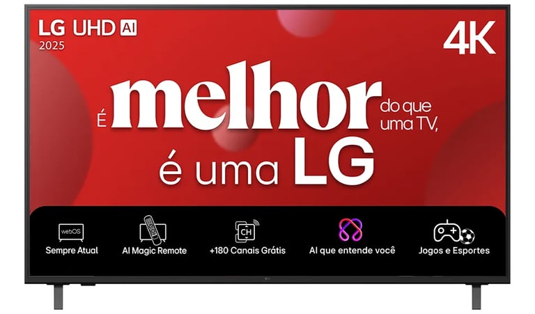 Faixa: intermediário premium, LG 4K AI