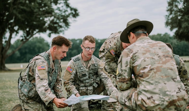 A leader helping a team accomplish the mission