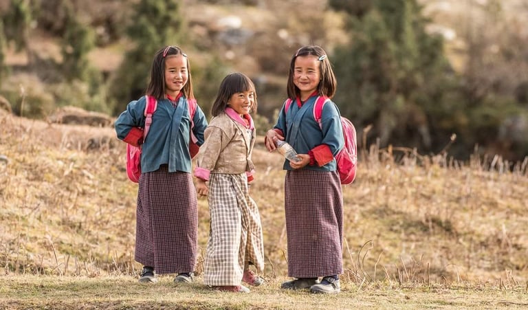 Bhutanese_School_Going_Children_at_Pjobjikha_Valley_Western_Bhutan